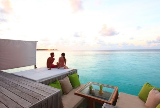 Laamu Water Villa deck.
