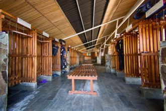 Plenty of kitting up and storage space.